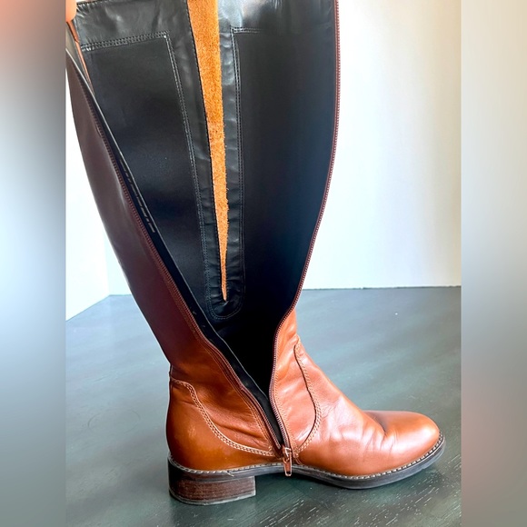 Ecco Brown Leather Knee High with 3 Buckles Zip-Up Boots  Women's Sz 6.5-7 - Picture 7 of 8